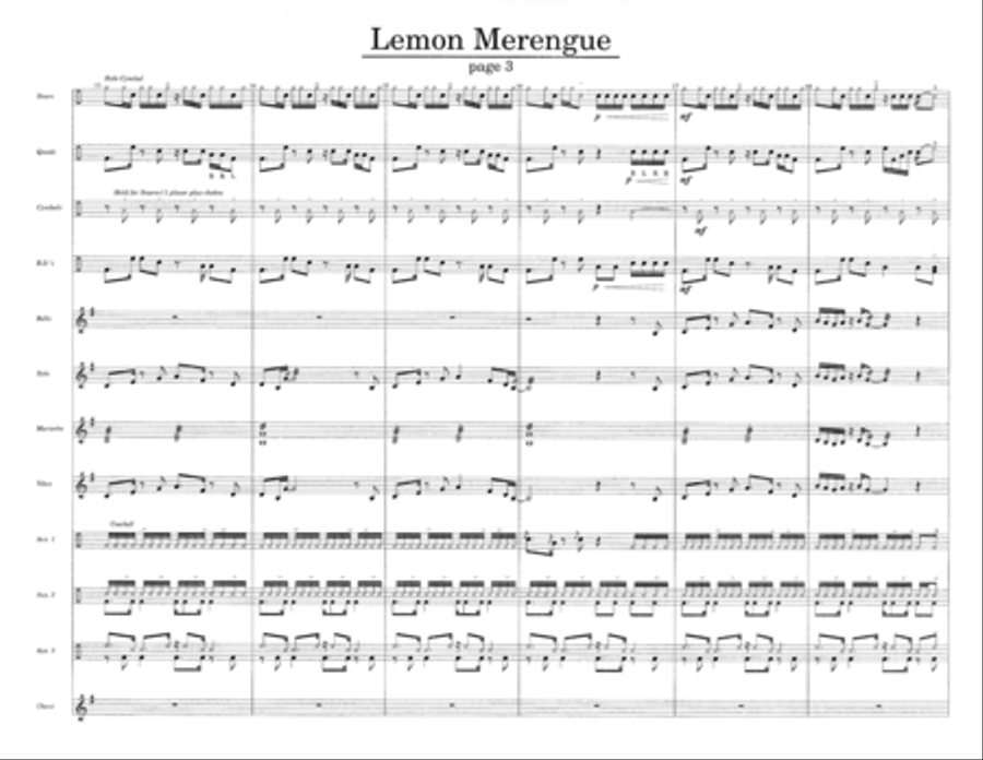Lemon Merengue w/Tutor Tracks Percussion Ensemble scores gallery preview page 5