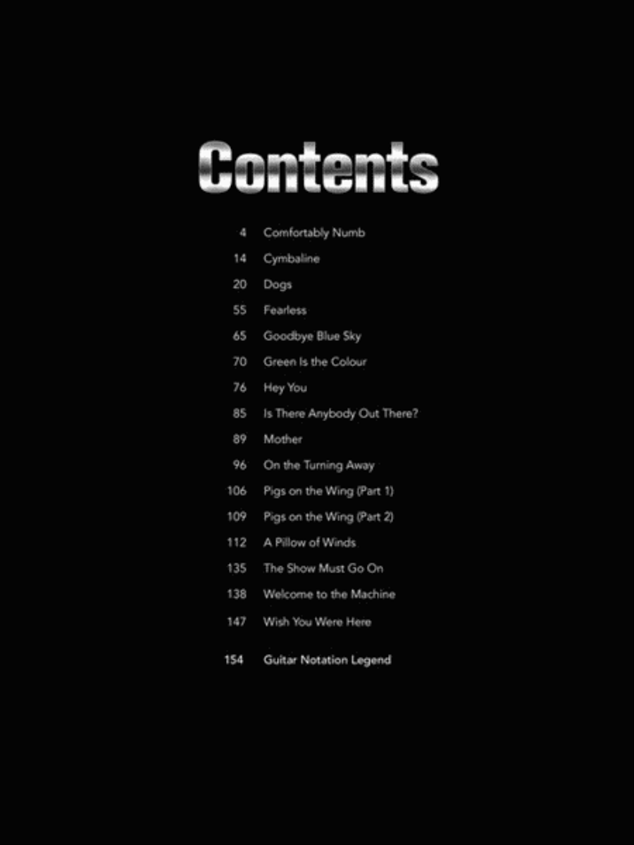 Pink Floyd - Acoustic Guitar Collection Acoustic Guitar scores gallery preview page 3
