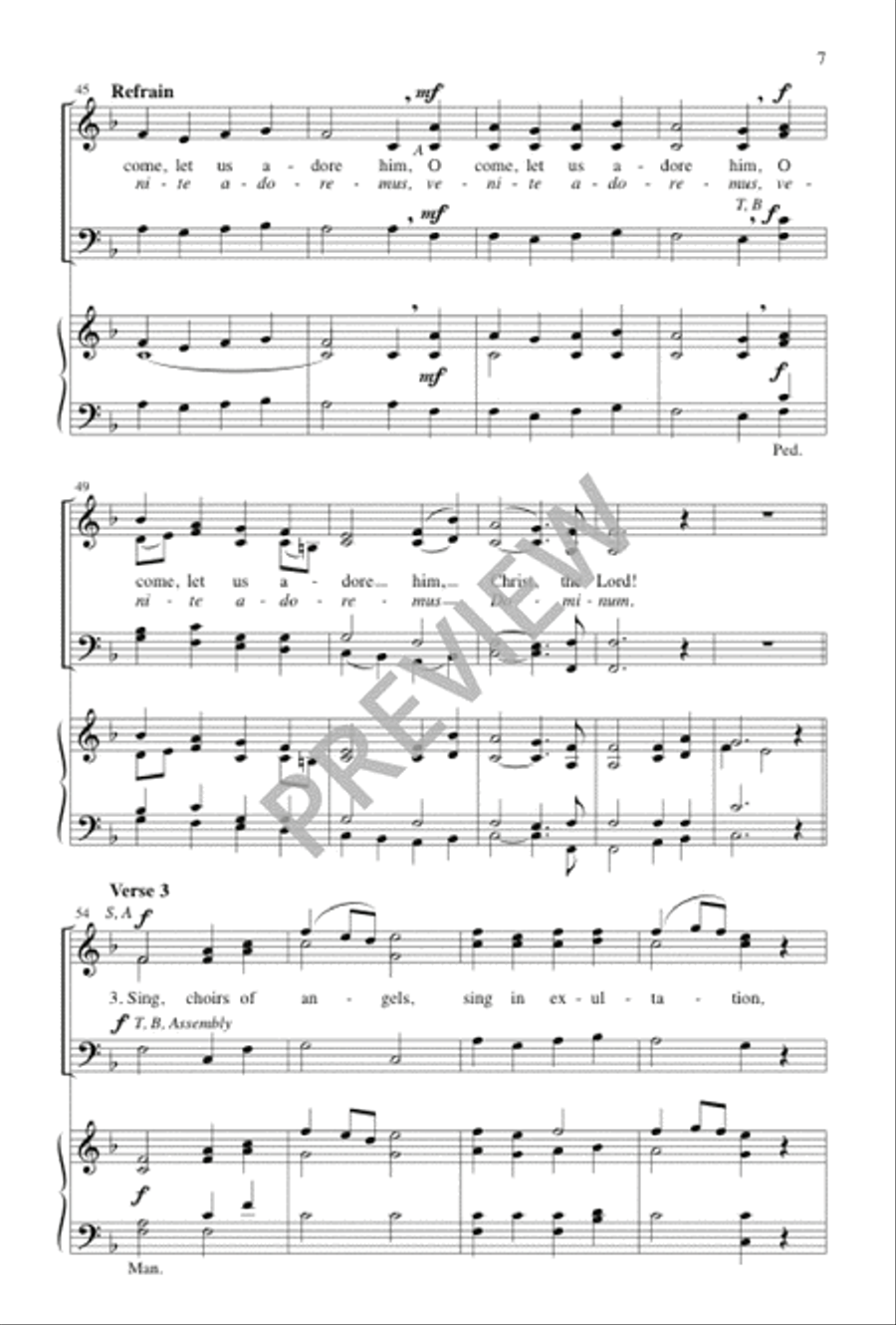 O Come, All Ye Faithful 4-Part scores gallery preview page 8