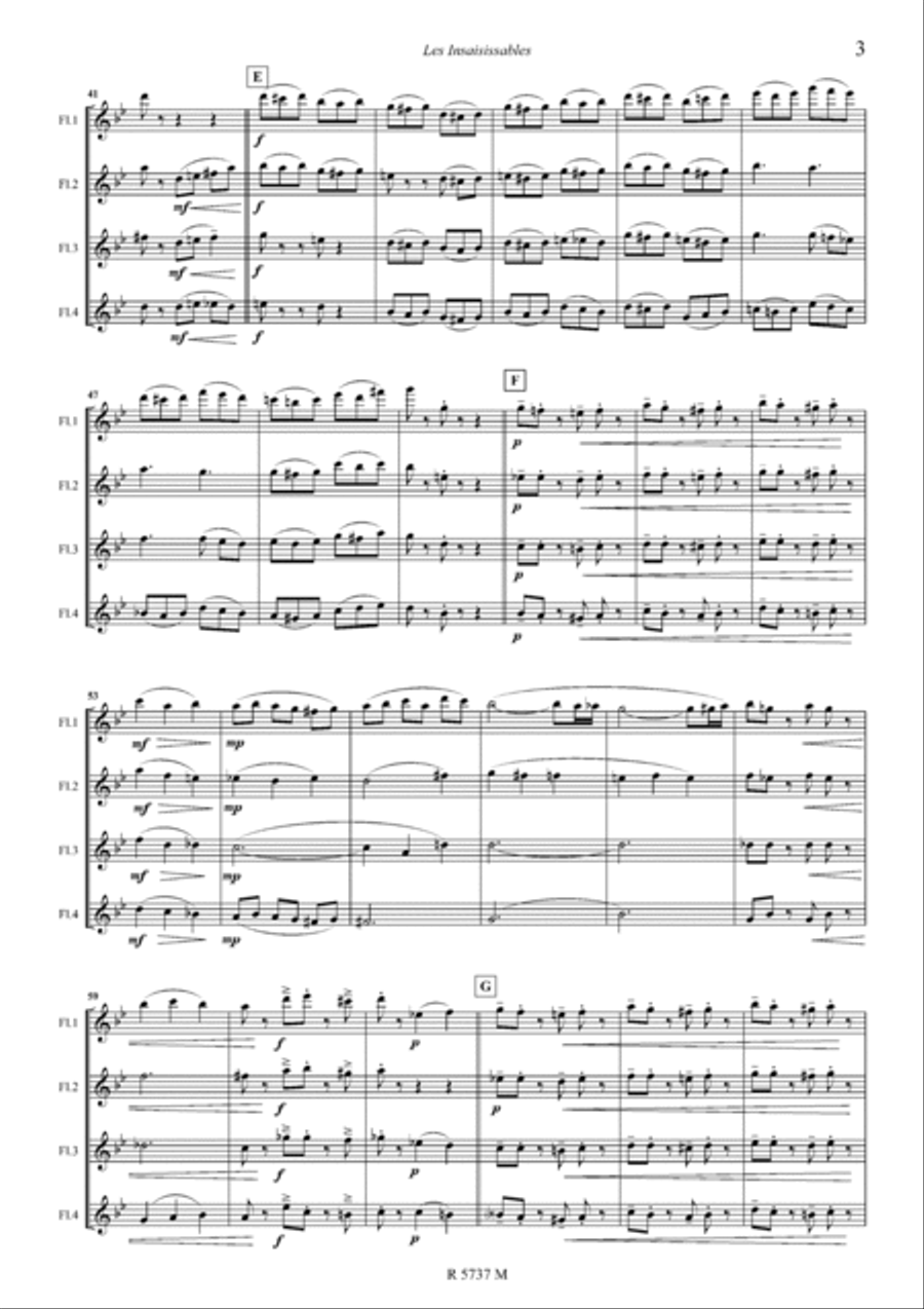 Les Insaisissables Flute scores gallery preview page 4