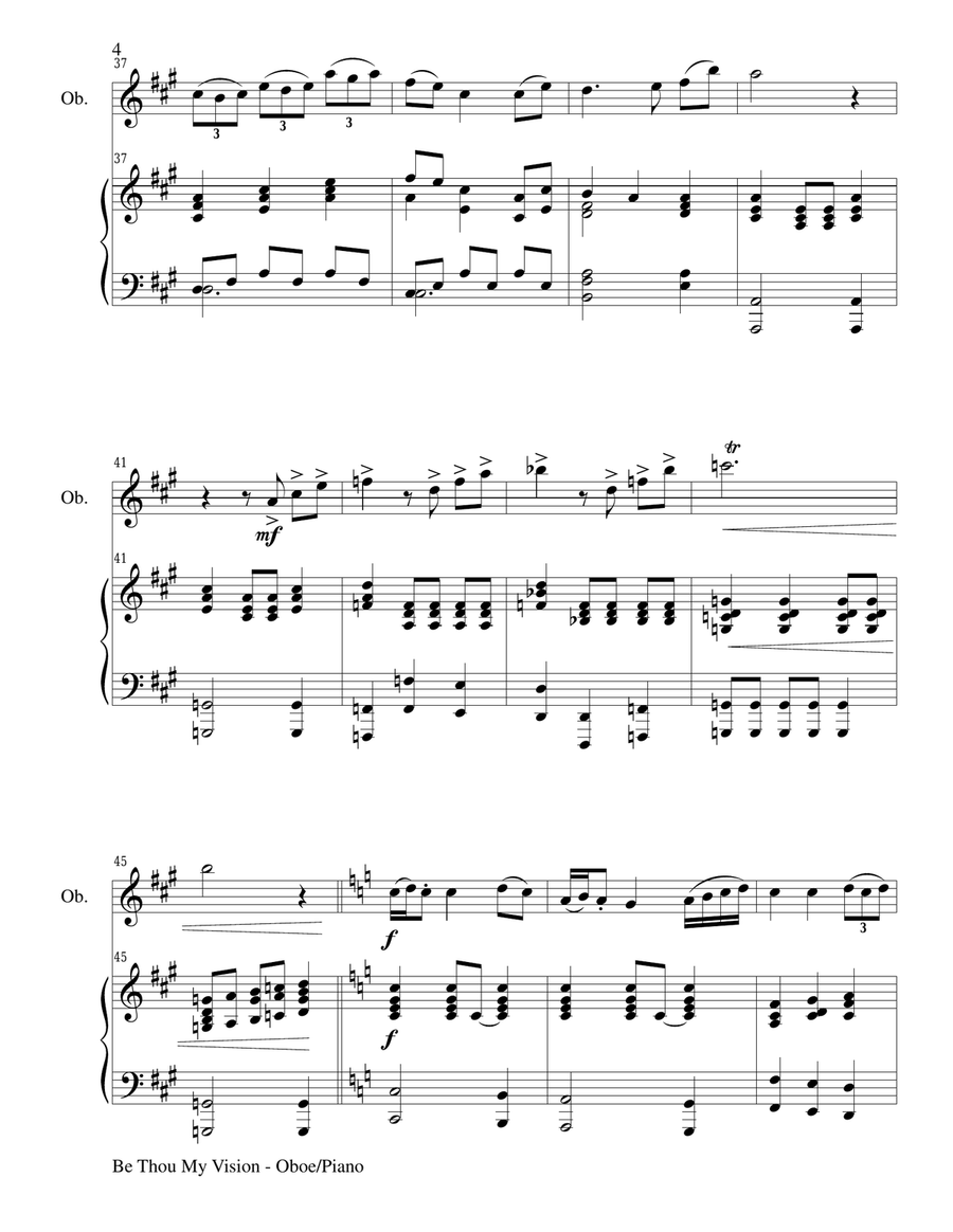 BE THOU MY VISION (Duet – Oboe and Piano/Score and Parts) Woodwind Duet scores gallery preview page 4