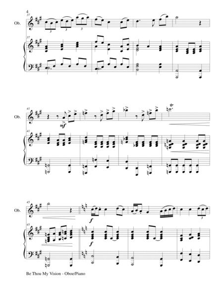 BE THOU MY VISION (Duet – Oboe and Piano/Score and Parts) image number null