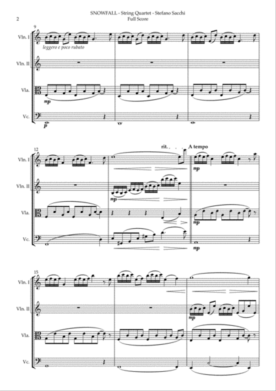 SNOWFALL String Orchestra scores gallery preview page 4
