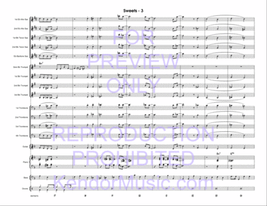 Sweets (Full Score) Jazz Ensemble scores gallery preview page 4