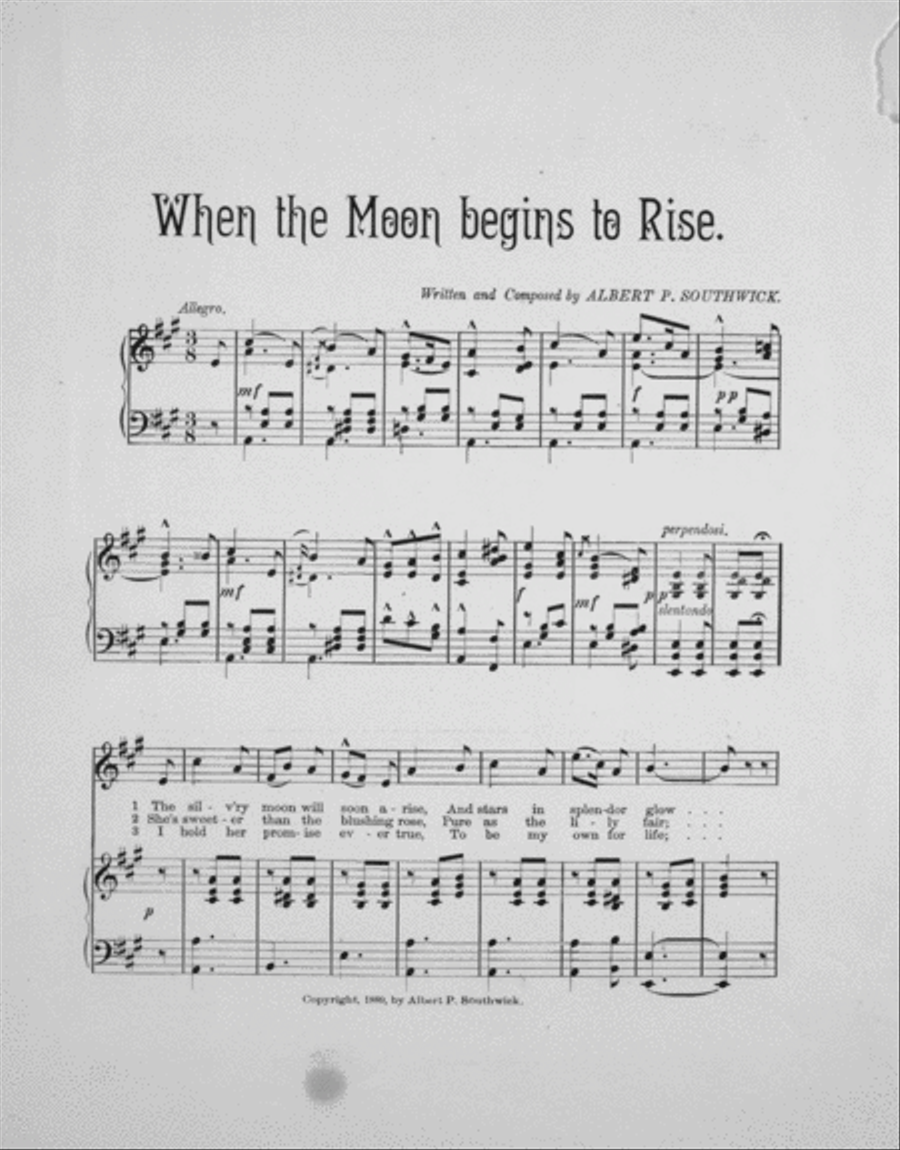 When the Moon Begins to Rise. Song and Chorus Choir scores gallery preview page 2