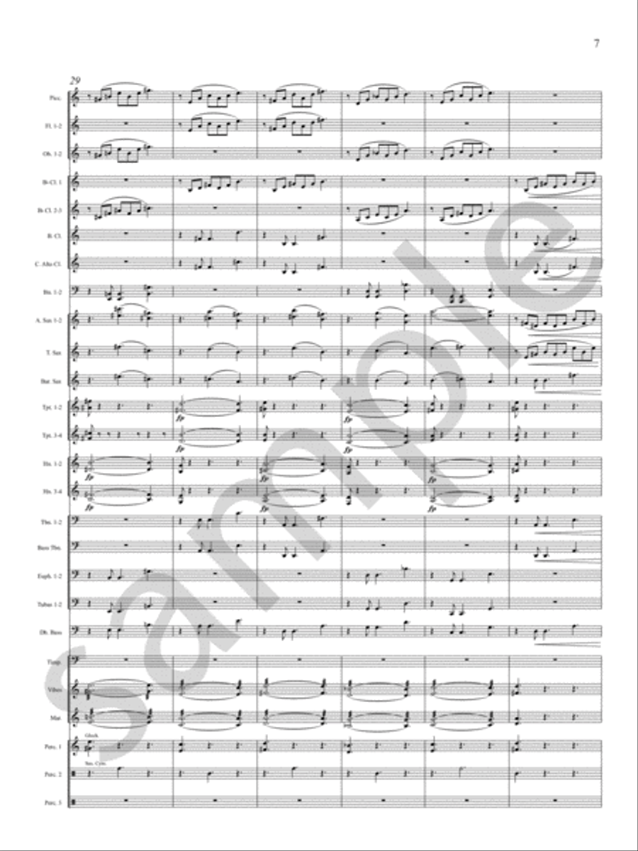 Visions (4. From Celestial Dancers) Concert Band scores gallery preview page 8