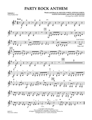 Book cover for Party Rock Anthem - Violin 3 (Viola Treble Clef)
