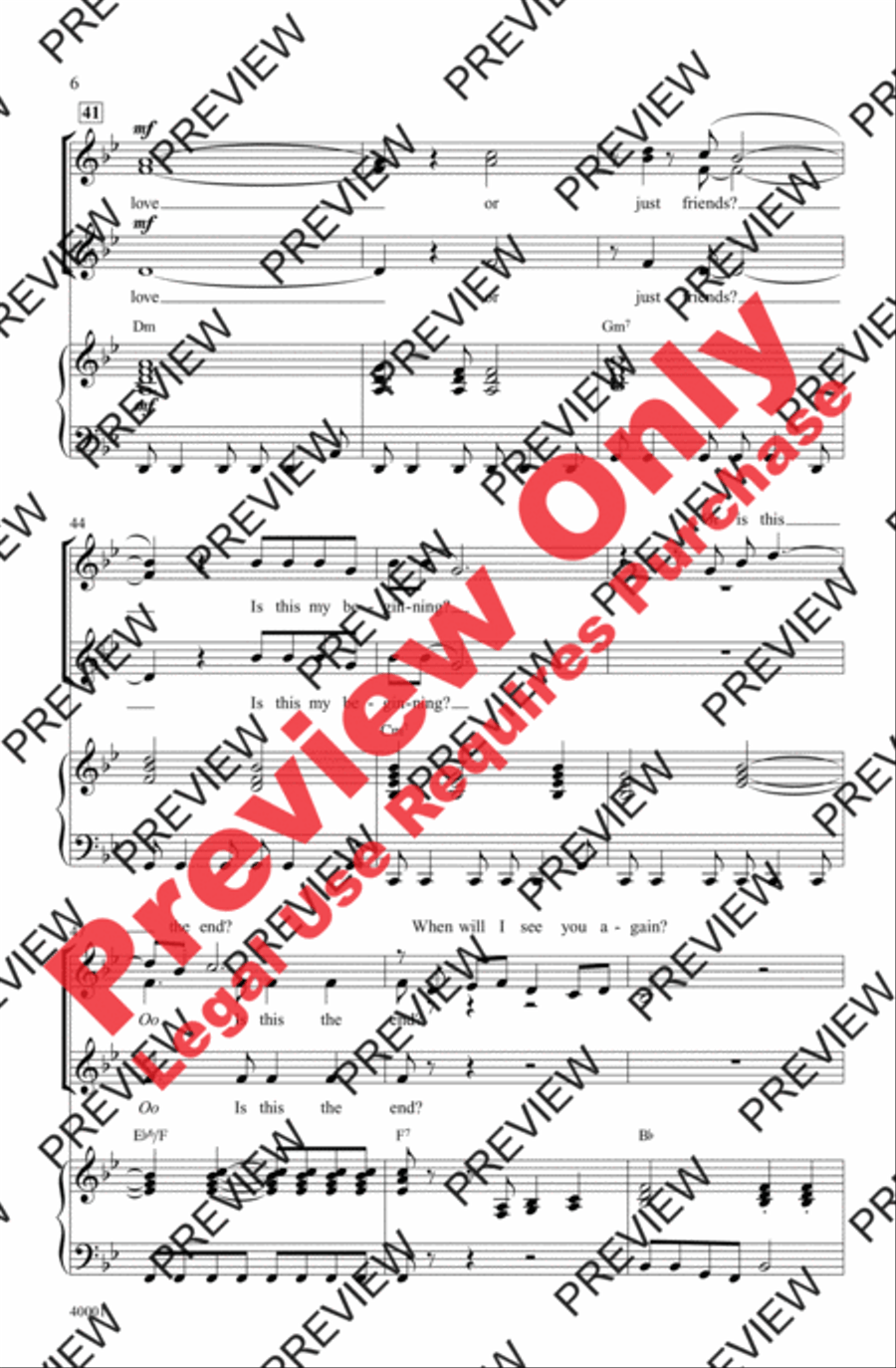 When Will I See You Again Women's Choir scores gallery preview page 6