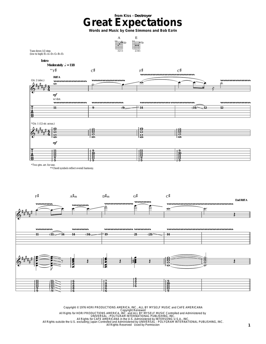 Great Expectations Great Expectations Acoustic Guitar scores gallery preview page 1