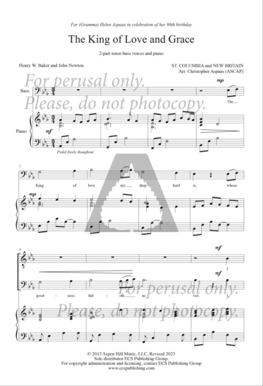 The King of Love and Grace TB scores gallery preview page 2