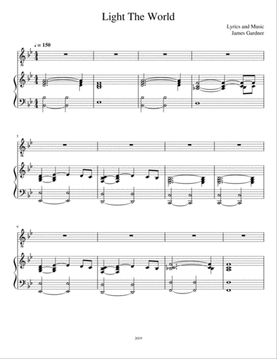 Light The World Voice scores gallery preview page 1