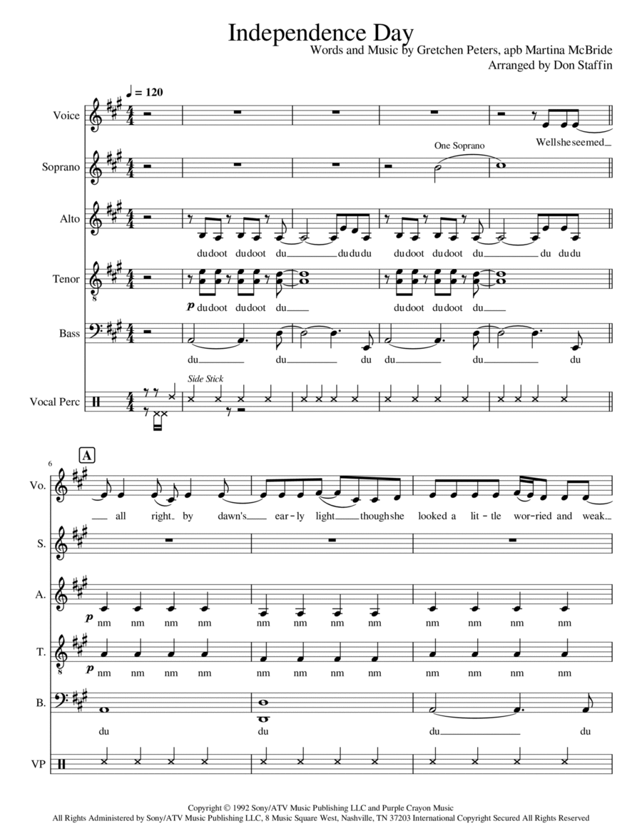 Independence Day Independence Day 4-Part scores gallery preview page 1