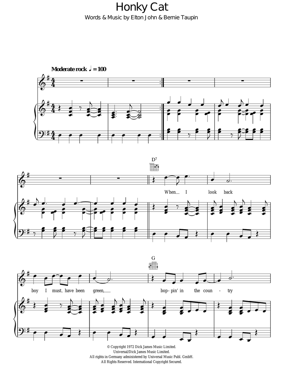 Honky Cat Acoustic Guitar scores gallery preview page 1