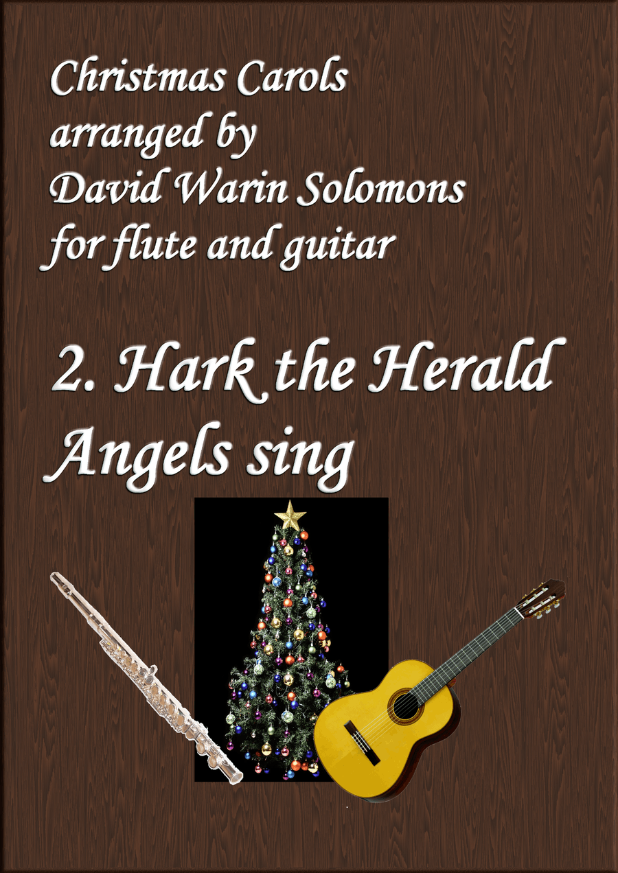 Christmas Carols for flute and guitar No 2 Hark the Herald Angels Sing Flute scores gallery preview page 1