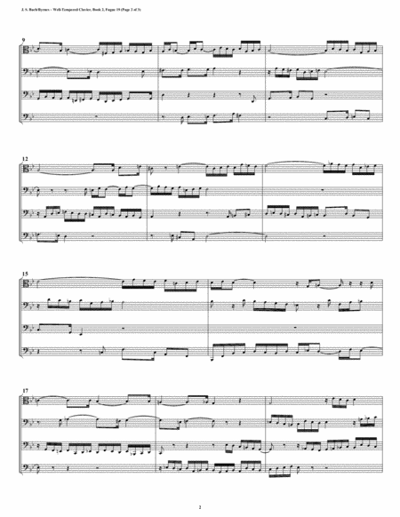 Fugue 19 from Well-Tempered Clavier, Book 2 (Trombone Quartet) image number null