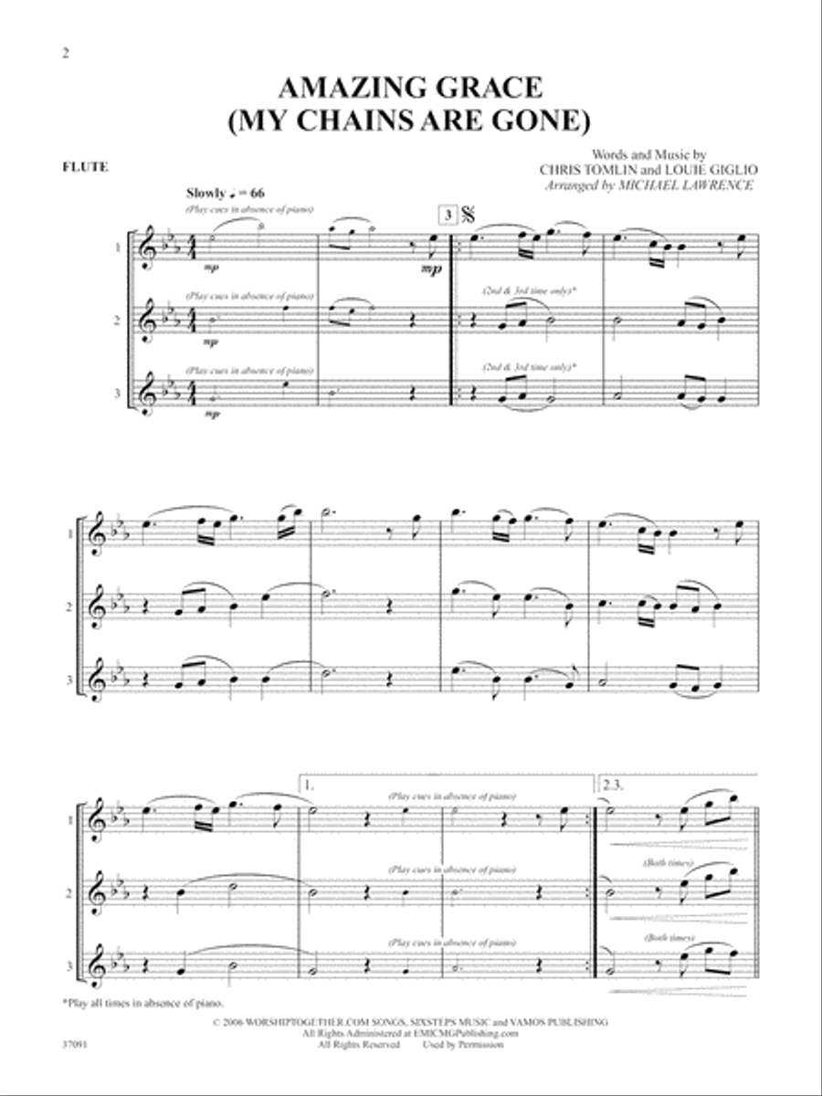 More Favorite Songs of Praise (Solo-Duet-Trio with Optional Piano) Flute scores gallery preview page 3