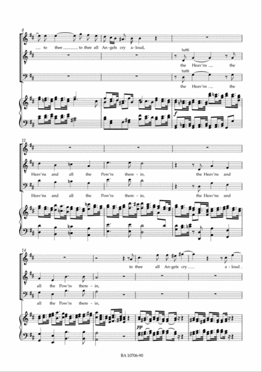 Te Deum for the Victory at the Battle of Dettingen HWV 283 SSATB scores gallery preview page 3