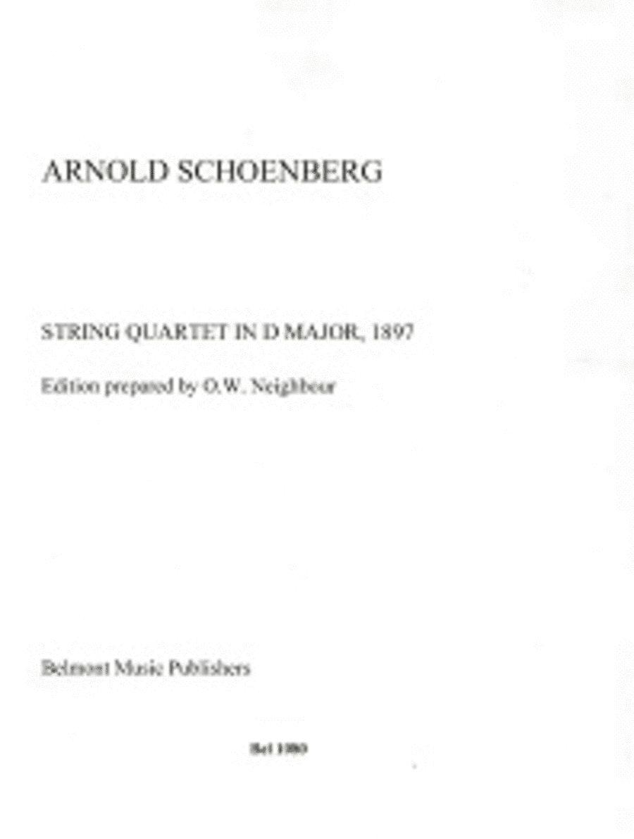 Quartet in D Major 1897 score