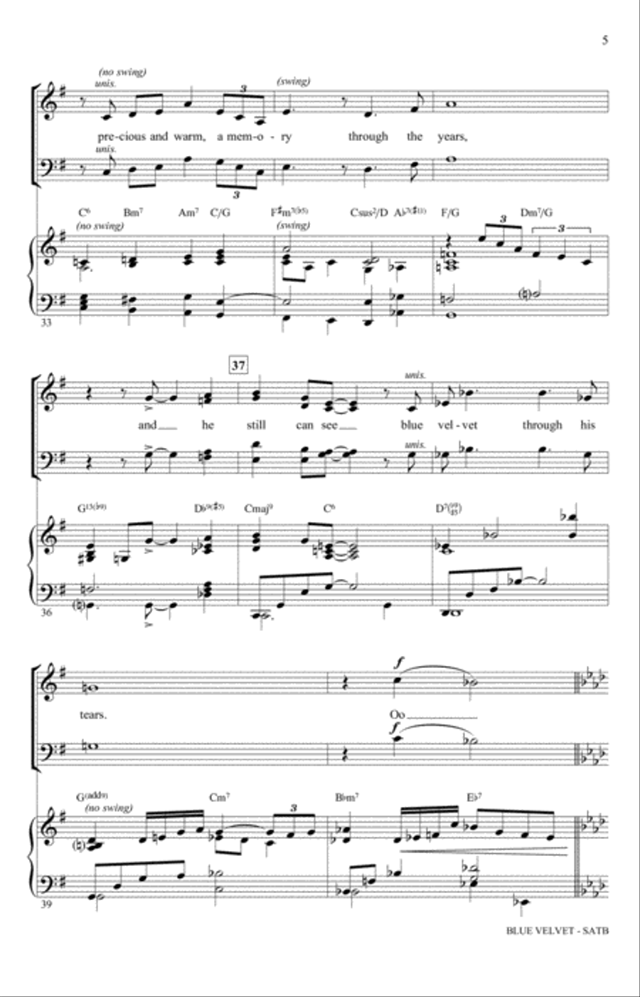 Blue Velvet 4-Part scores gallery preview page 5