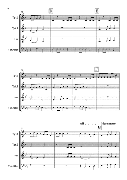 Three French Songs for Easy Brass Quartet