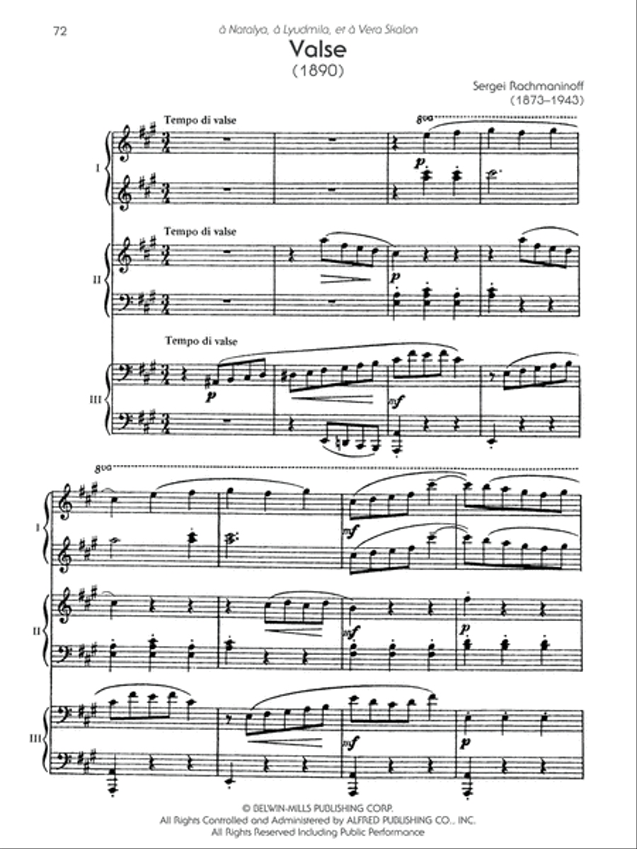 The Piano Works of Rachmaninoff, Volume 8 Small Ensemble scores gallery preview page 9