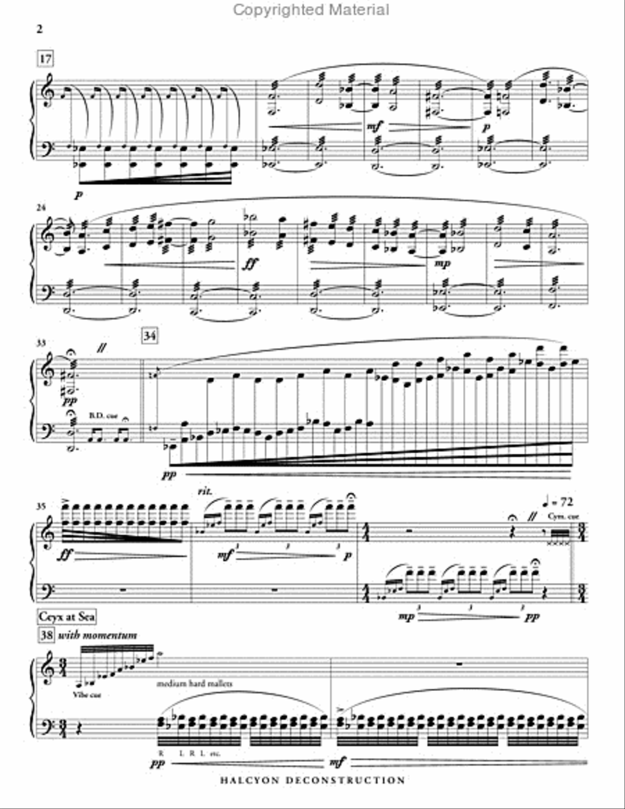 Halcyon Deconstruction Marimba scores gallery preview page 3