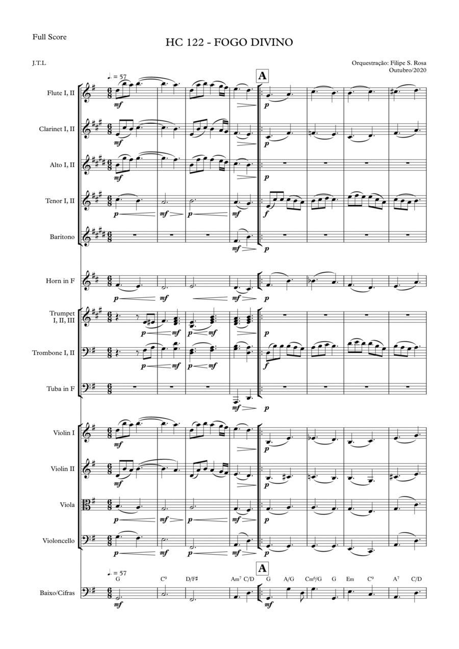 Fogo Divino Fogo Divino Full Orchestra scores gallery preview page 1