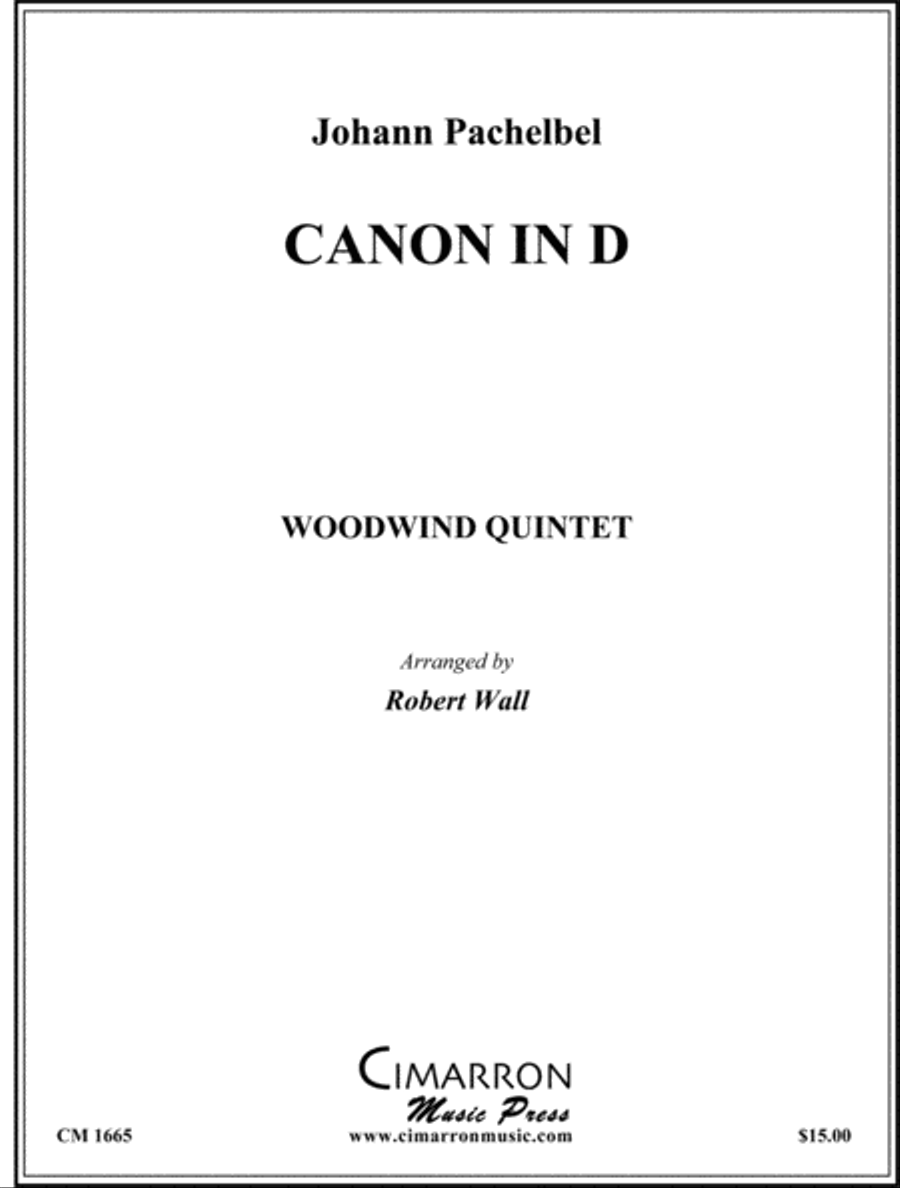 Canon in D Woodwind Quintet scores gallery preview page 1