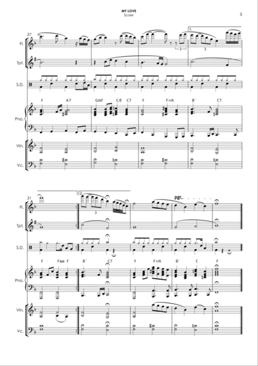 My Love Small Ensemble scores gallery preview page 5