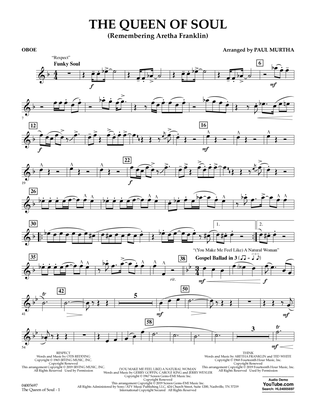 The Queen Of Soul (arr. Paul Murtha)- Conductor Score (Full Score) - Oboe