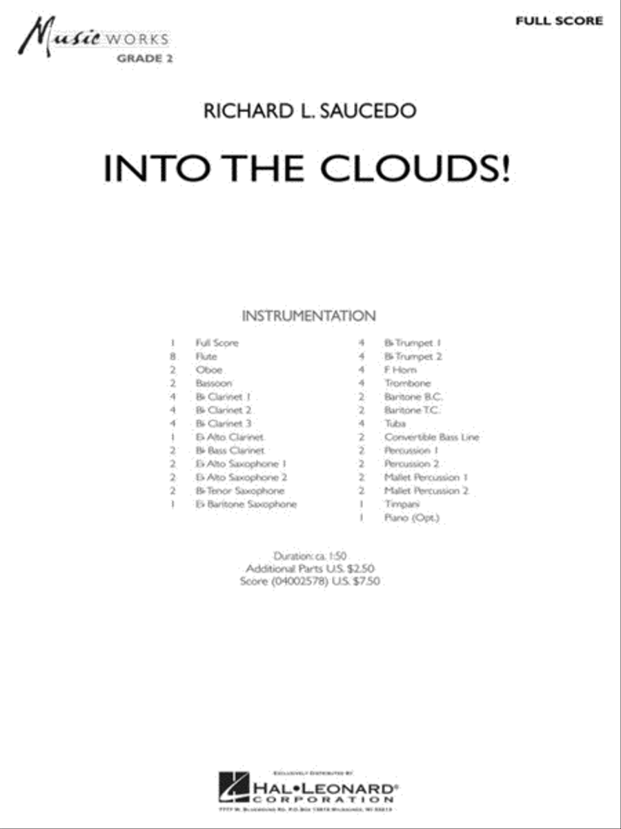 Into the Clouds! Into the Clouds! Concert Band scores gallery preview page 2