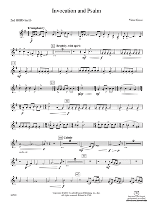 Invocation and Psalm: (wp) 2nd Horn in E-flat