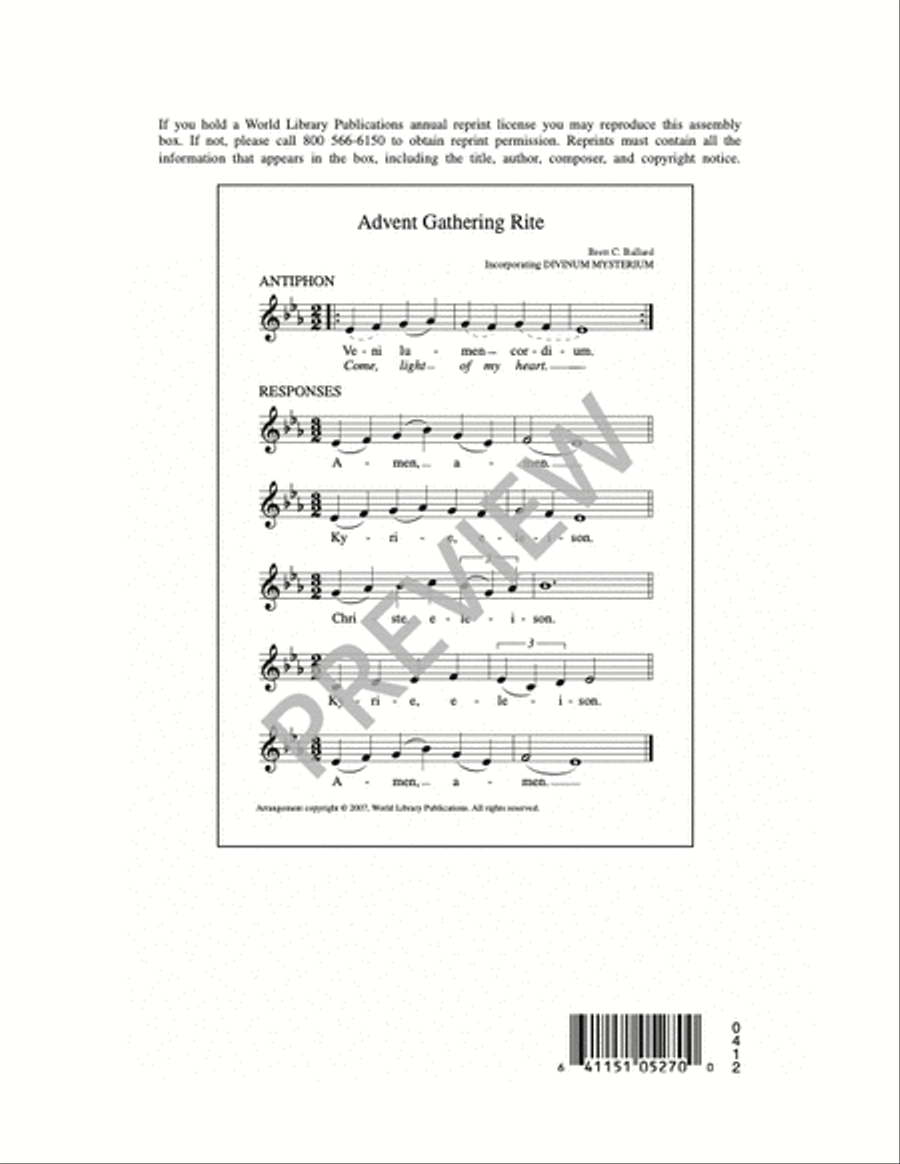 Advent Gathering Rite 3-Part scores gallery preview page 2
