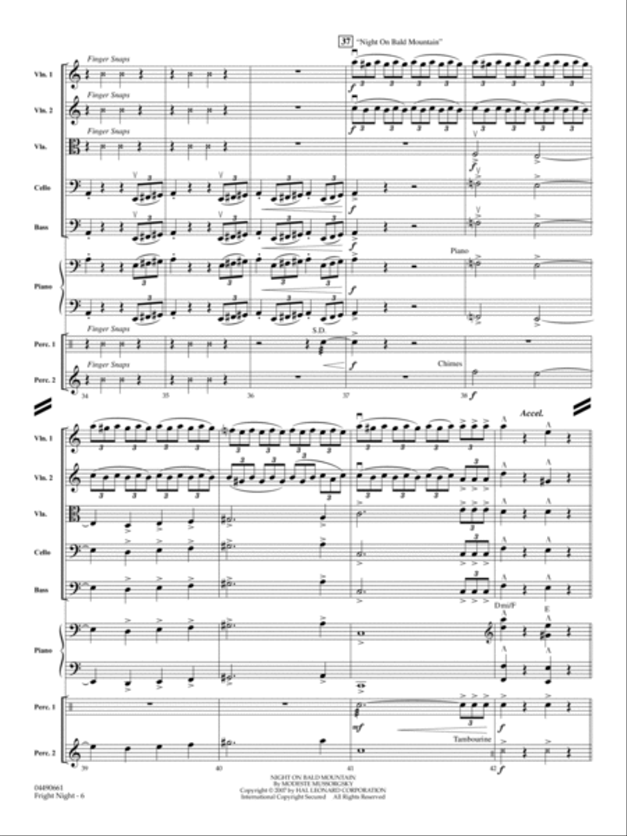 Fright Night (An Instant Concert For Halloween) - Full Score String Orchestra scores gallery preview page 6
