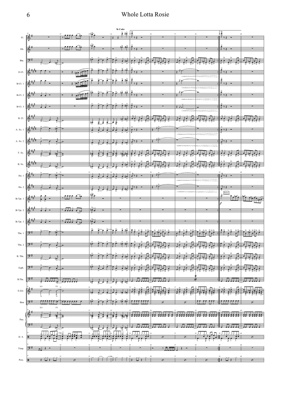Whole Lotta Rosie Concert Band scores gallery preview page 6