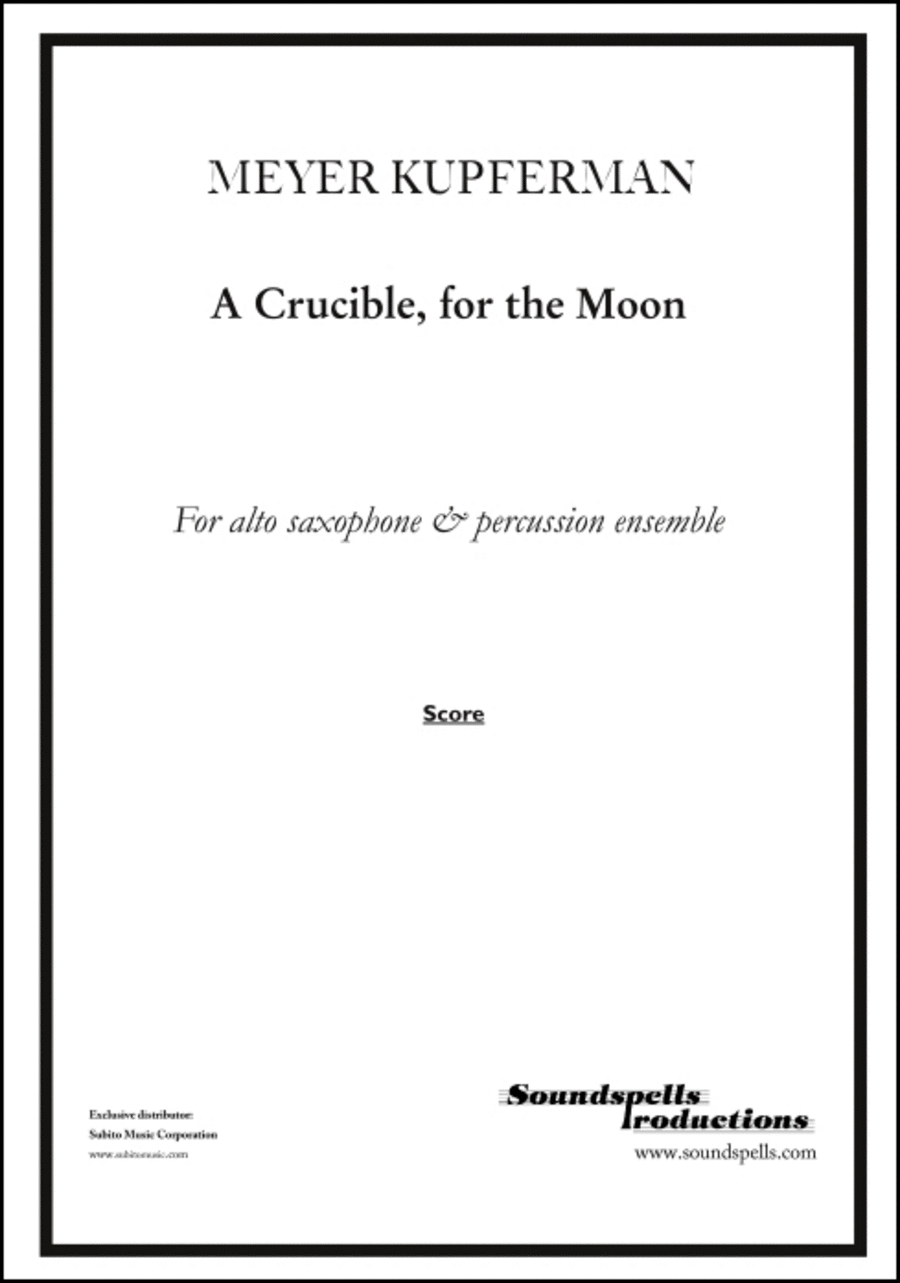A Crucible for the Moon, cantata Choir scores gallery preview page 1