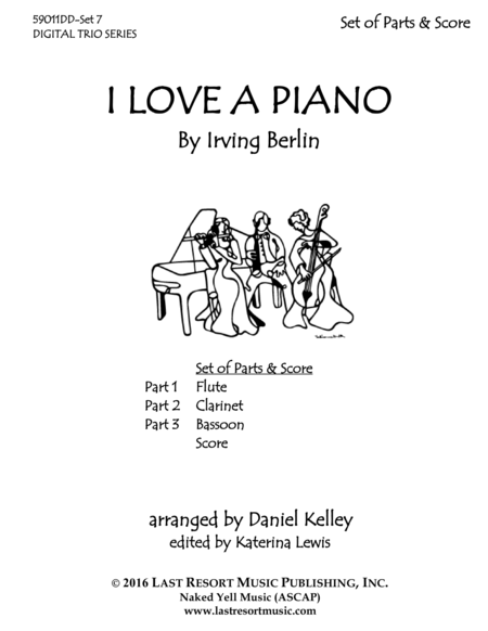 I Love a Piano for Woodwind Trio