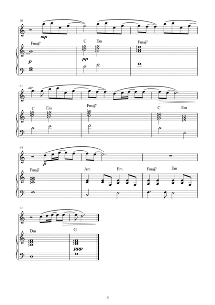 What Was I Made For? Flute scores gallery preview page 6