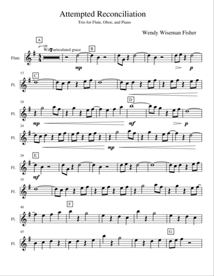 Attempted Reconciliation Woodwind Ensemble scores gallery preview page 5