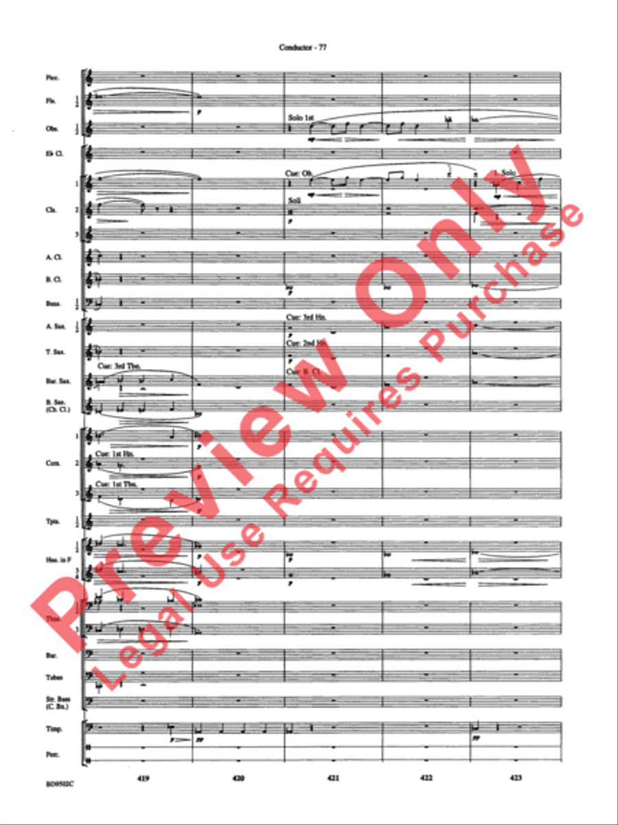 Symphony No. 3 for Band Concert Band scores gallery preview page 80