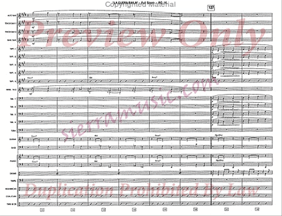 La Guera Baila (The Fair One Dances) Jazz Ensemble scores gallery preview page 17