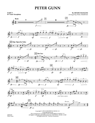 Peter Gunn - Pt.3 - Bb Tenor Saxophone