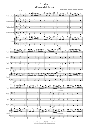 Rondeau (from Abdelazer) for Cello Quartet
