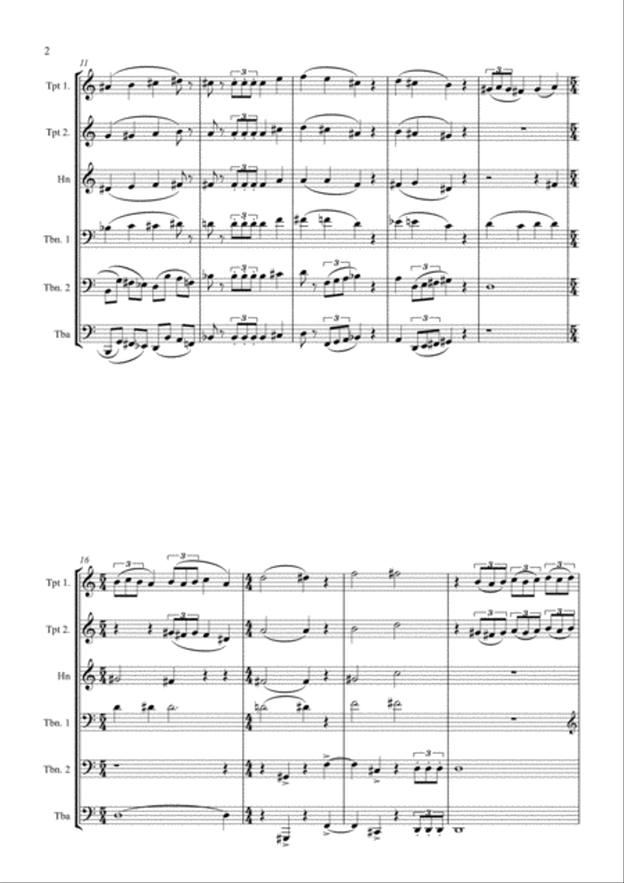 Hail to Magnesium Hail to Magnesium Brass Ensemble scores gallery preview page 2
