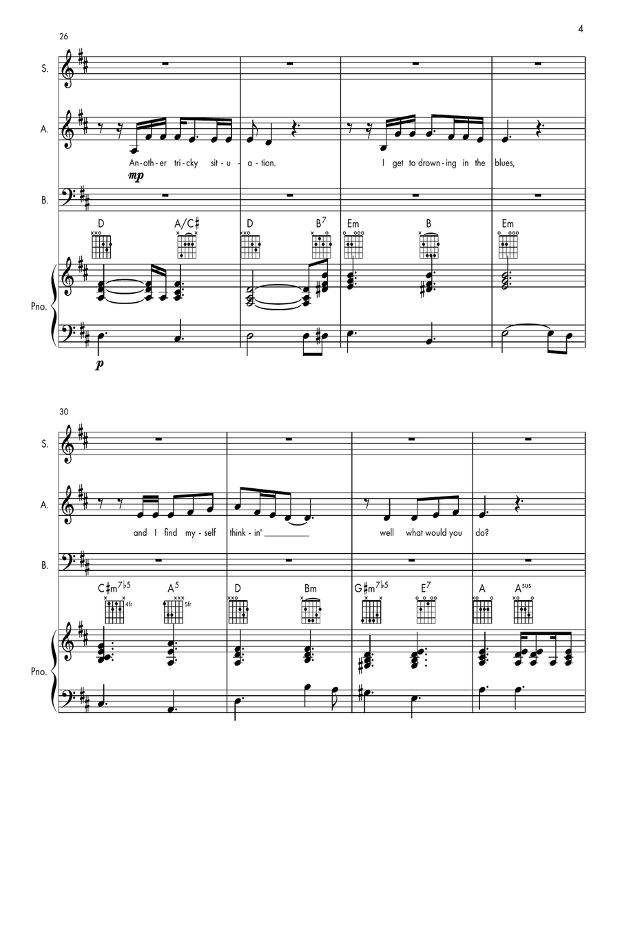 No One But You Choir scores gallery preview page 5