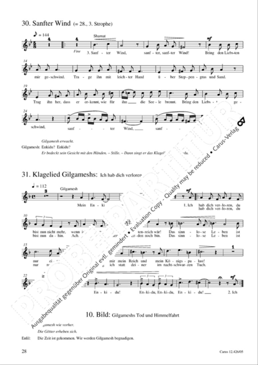 Gilgamesh - Konig von Uruk 3-Part scores gallery preview page 29