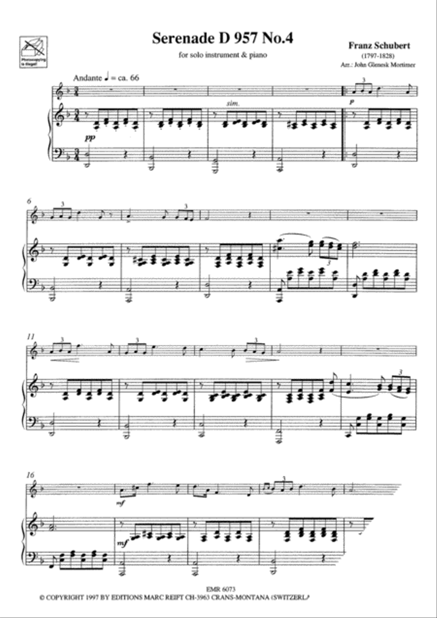 Serenade Alto Saxophone scores gallery preview page 4