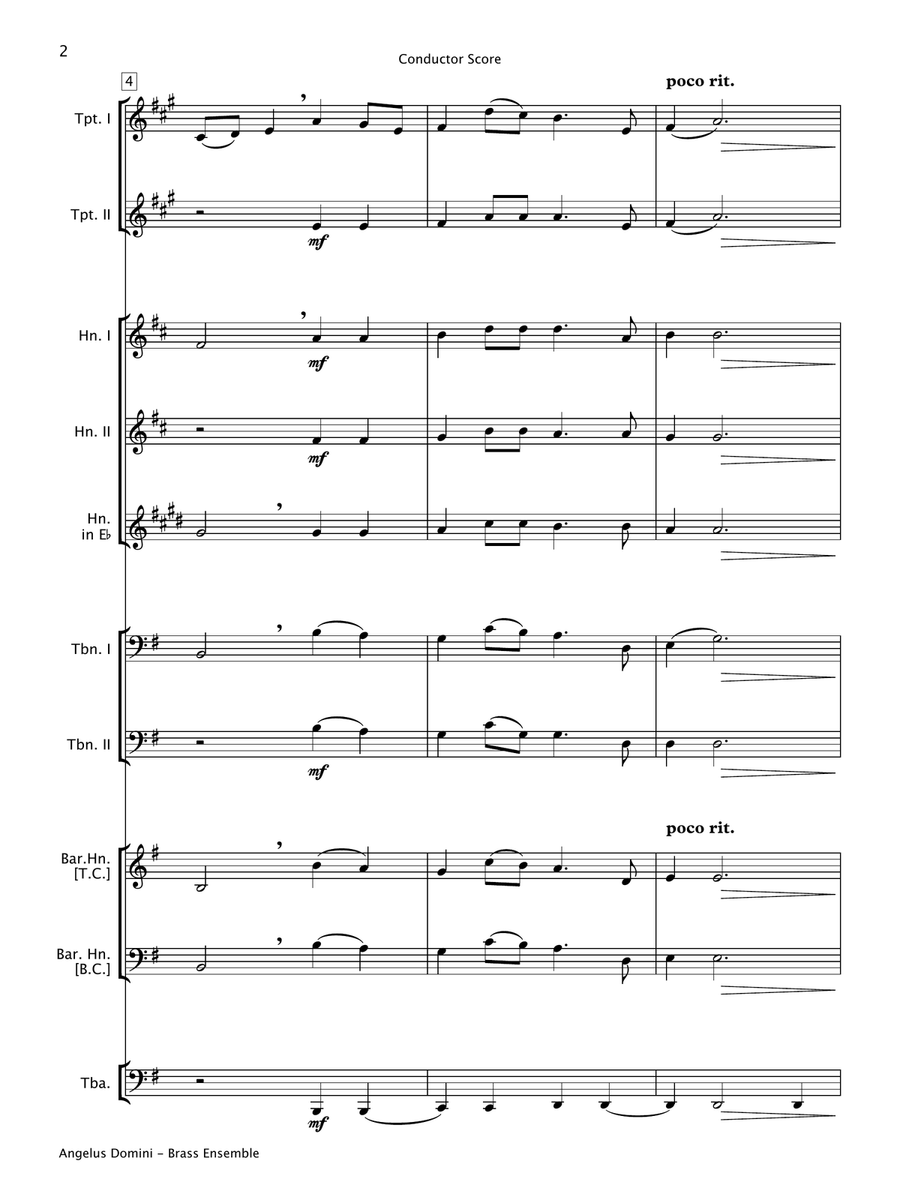 Angelus (Brass Ensemble) Brass Ensemble scores gallery preview page 4