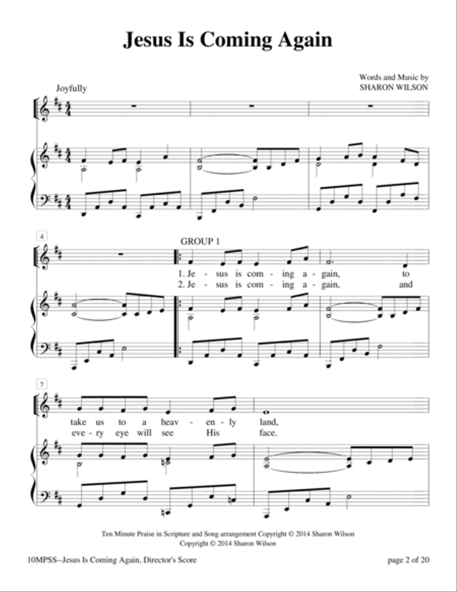 Ten Minute Praise in Scripture and Song--Jesus Is Coming Again (Children's Program) Choir scores gallery preview page 6
