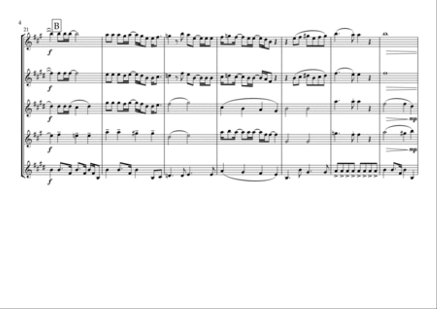 Eternal Flame Eternal Flame Saxophone Quartet scores gallery preview page 4